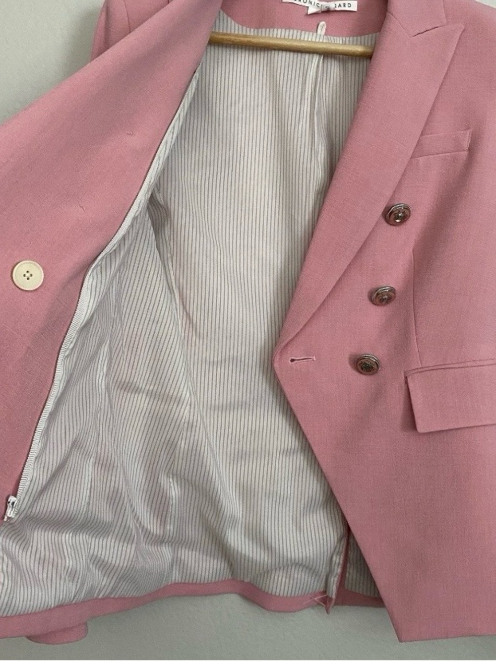 Veronica Beard Miller Dickey Blazer Women’s 2 Pink Corpcore Career Luxury Office - Picture 7 of 15